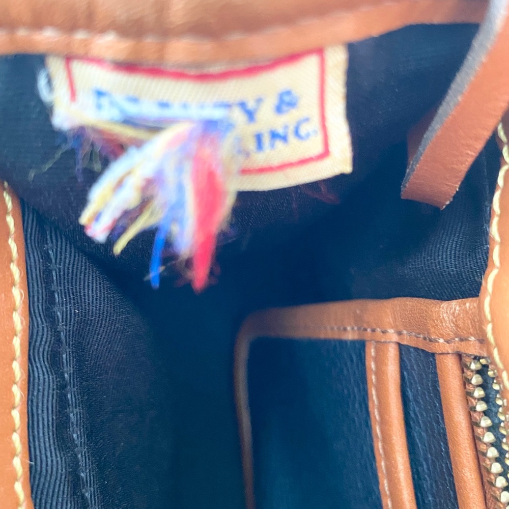 Vintage: Dooney & Bourke ✰ Top Zip Equestrian Two Tone Leather Handbag ✰©️1994 ✰ - Picture 9 of 12